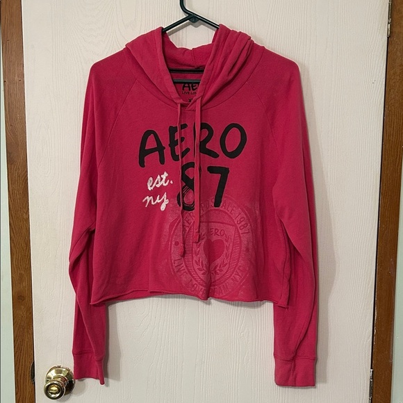 Aero Pink Cropped Hoodie XL - Picture 1 of 7